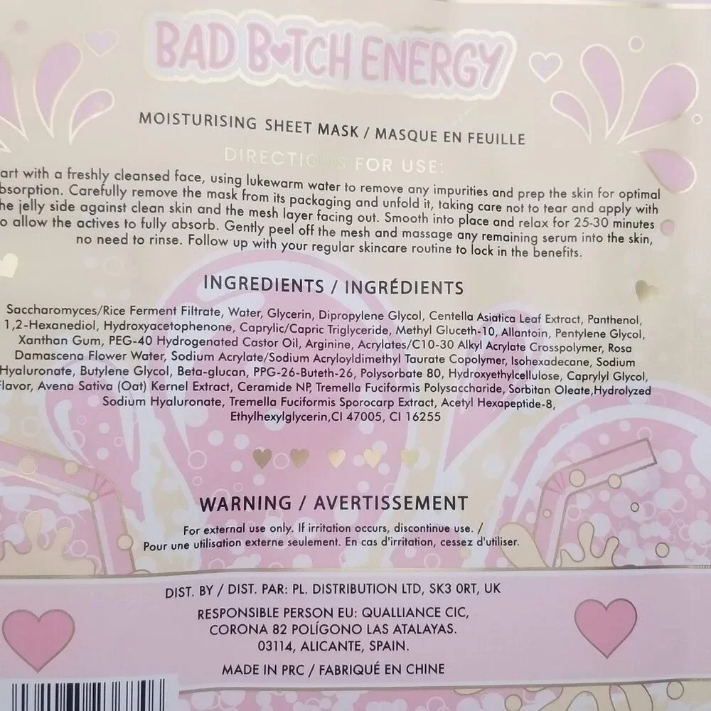 P.Louise - Bad B❤︎tch Energy - Thirst Things First Sheet Mask